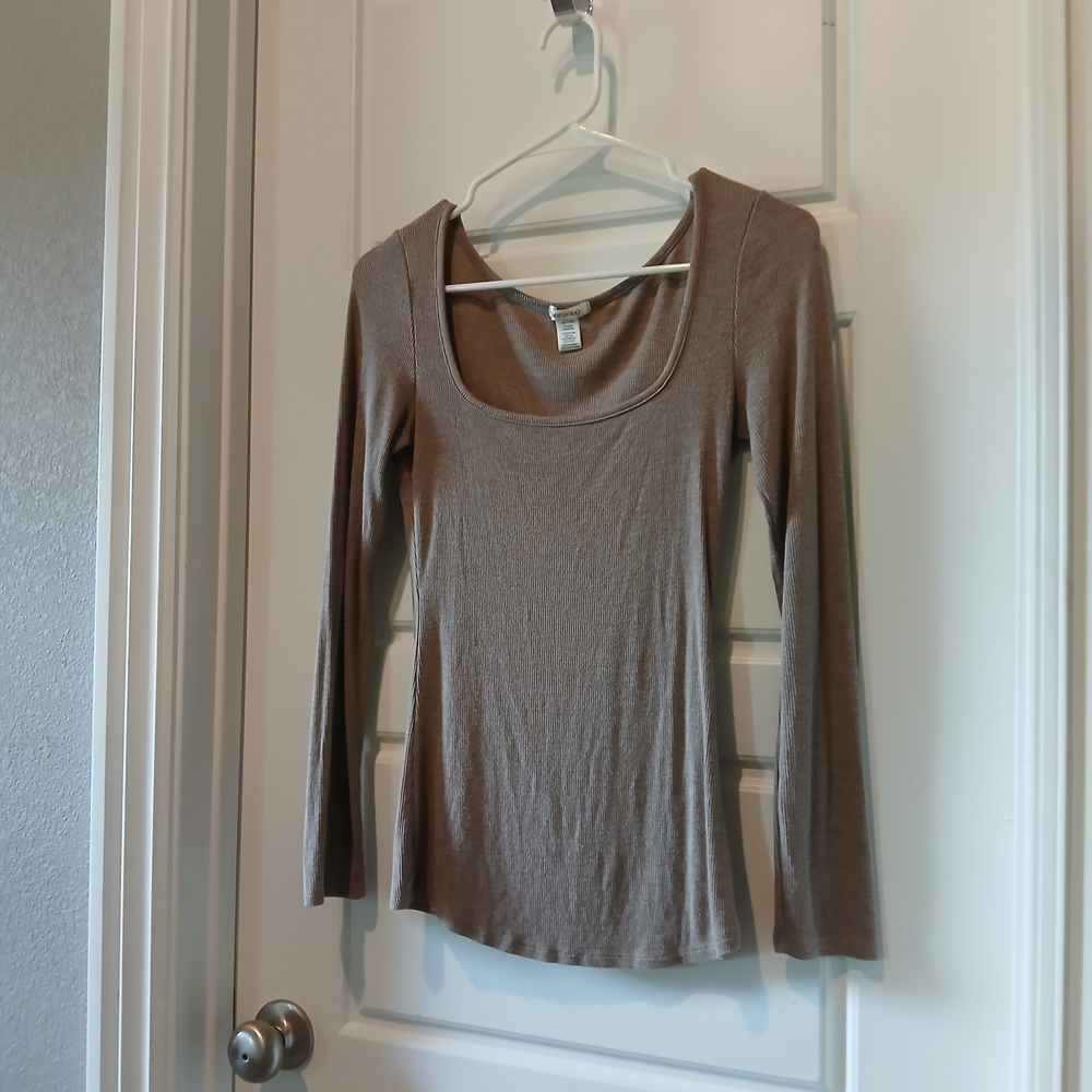Bozzolo Taupe Long Sleeve Blouse